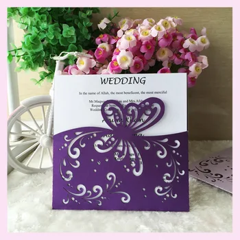 12Pcs Beautiful Butterfly Pattern Wedding Invittation Card Design/ Custom Purple color Wedding Invitation Cards
12Pcs Beautiful Butterfly Pattern Wedding Invittation Card Design/ Custom Purple color Wedding Invitation Cards