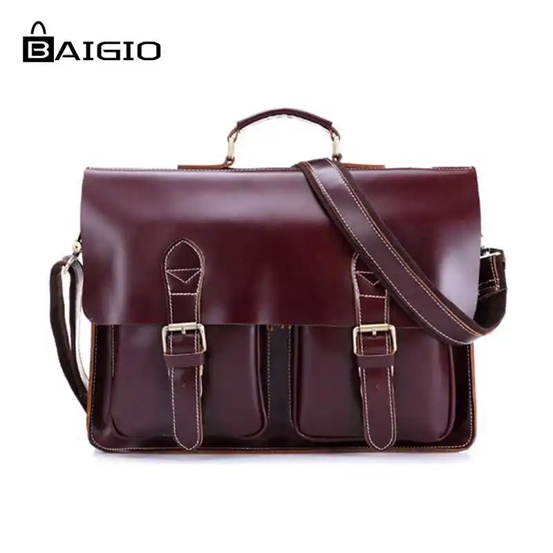 Baigio Leather Mens 15" Laptop Business Tote Briefcase Bag Vintage Style Shoulder Bag Brand Designer Messenger Men Bag
Baigio Leather Mens 15" Laptop Business Tote Briefcase Bag Vintage Style Shoulder Bag Brand Designer Messenger Men Bag