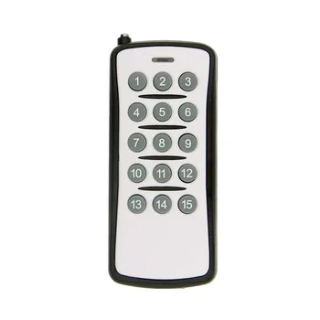 15 CH Channels 15CH RF Wireless Remote Control,315/433 MHz Transmitter Fixed Code PT2262
15 CH Channels 15CH RF Wireless Remote Control,315/433 MHz Transmitter Fixed Code PT2262