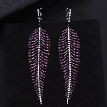 Popular Plant Leaves Cubic Zirconia Long Drop Dangle Earrings For Women Wedding Bridal Jewelry
Popular Plant Leaves Cubic Zirconia Long Drop Dangle Earrings For Women Wedding Bridal Jewelry