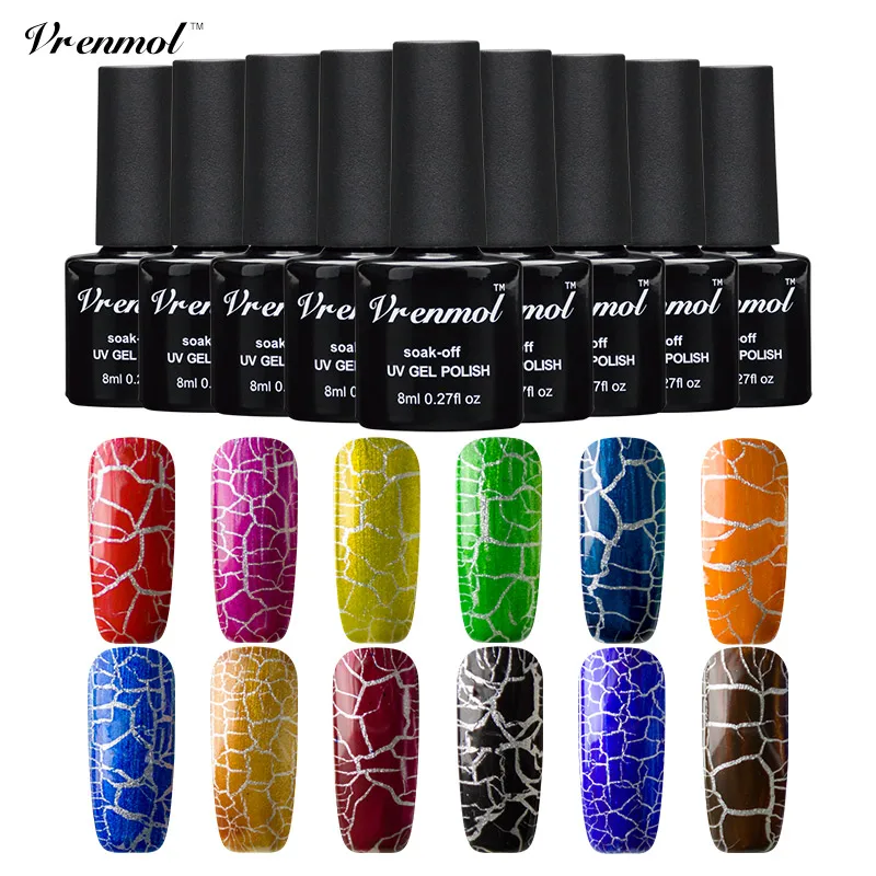 Vrenmol 1pcs Crack UV Gel Nail Polish Cracking Hybrid Varnishes Cracking Nail Art French Gel Lacquer Acrylic Paint for Nails
Vrenmol 1pcs Crack UV Gel Nail Polish Cracking Hybrid Varnishes Cracking Nail Art French Gel Lacquer Acrylic Paint for Nails