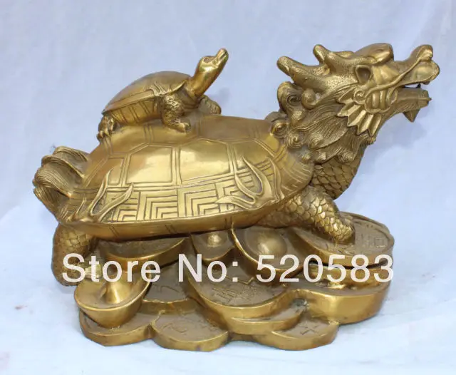 free 14" Chinesse Bronze Wealth YuanBao Money Dragon Turtle tortoise Statue fast
free 14" Chinesse Bronze Wealth YuanBao Money Dragon Turtle tortoise Statue fast
