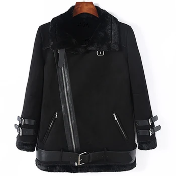 Imported Women Biker Lamb Fur Coat Overcoat Autumn and Winter Female Velvet Motorcycle Fur Lined Jacket 2018 Clothing Women A058 
Imported Women Biker Lamb Fur Coat Overcoat Autumn and Winter Female Velvet Motorcycle Fur Lined Jacket 2018 Clothing Women A058