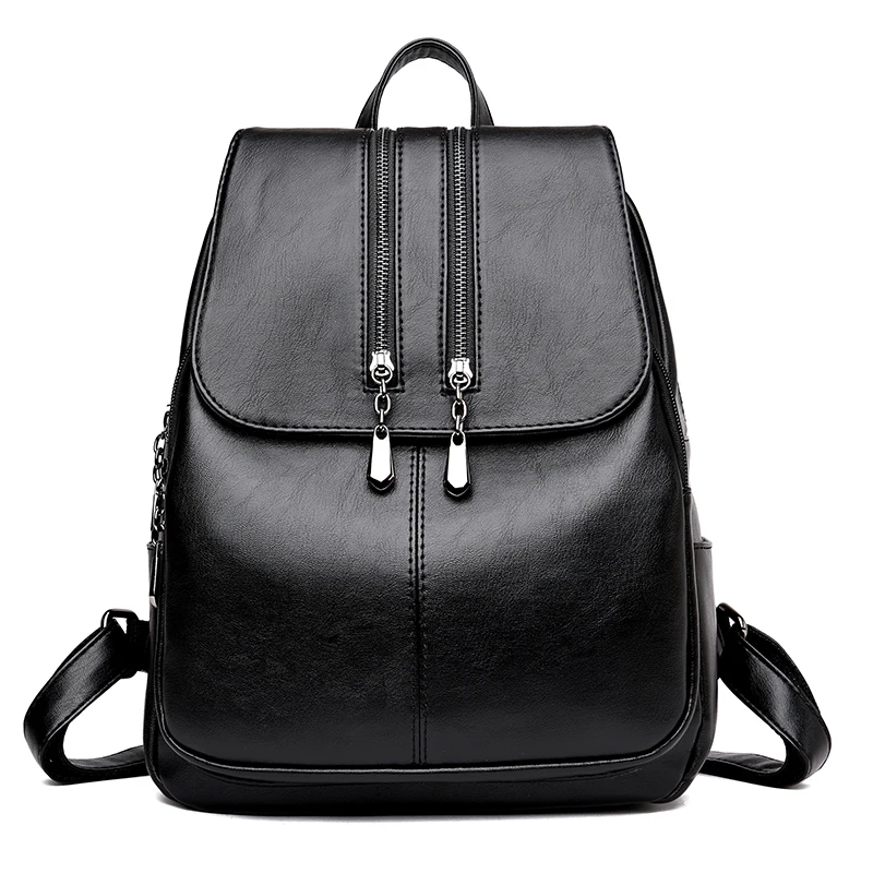 Casual Double Zipper Backpack Female Large Capacity School Bag for Girl Brand Leather Shoulder Bag for Women HOT Lady's Bag
Casual Double Zipper Backpack Female Large Capacity School Bag for Girl Brand Leather Shoulder Bag for Women HOT Lady's Bag