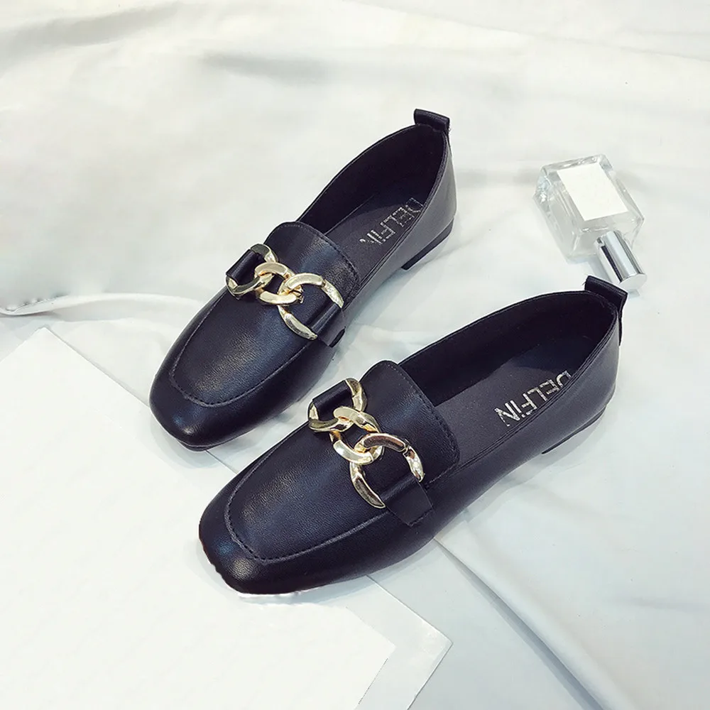 New Style Fashion Women Retro Flat Heel Shallow Mouth Solid Color Casual Shoes For Ladies Slip On Comfortable Flat Shoes 10 
New Style Fashion Women Retro Flat Heel Shallow Mouth Solid Color Casual Shoes For Ladies Slip On Comfortable Flat Shoes 10