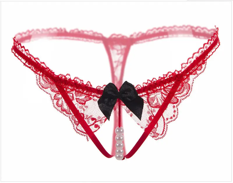 Трусики с жемчужной нитью Erolanta Joan, черные, 46-48 УТ-00004610M/L - Erolanta - Трусики с доступом - Купить