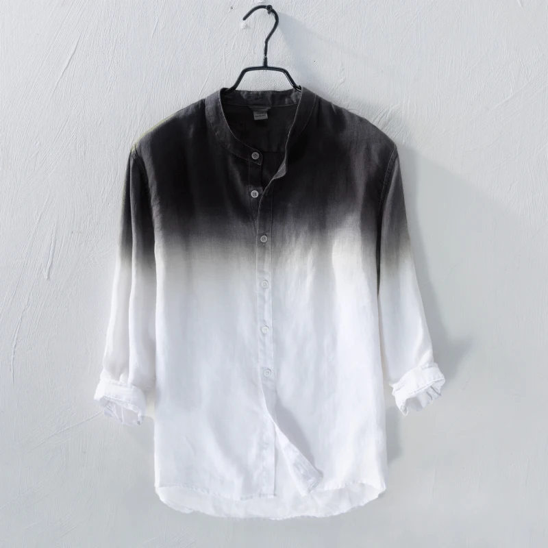 New design stand collar gradient linen shirt men brand fashion long-sleeved flax shirt mens breathable shirts male camisa
New design stand collar gradient linen shirt men brand fashion long-sleeved flax shirt mens breathable shirts male camisa