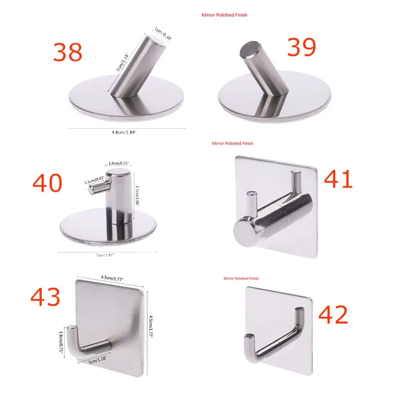 1PC 304 Stainless Steel Self Adhesive Hanger Strong Sticker Round Square Key Rack Multifunctional Hook for Home Bathroom Kitchen
1PC 304 Stainless Steel Self Adhesive Hanger Strong Sticker Round Square Key Rack Multifunctional Hook for Home Bathroom Kitchen
