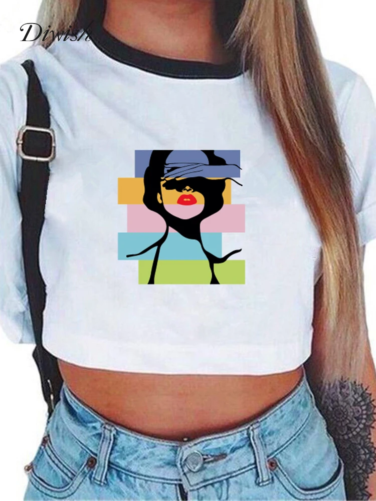 Diwish White Harajuku Tshirt Women Top Short Streetwear Cartoon Pattern Tee Shirt Femme Graphic Summer Shirt Vintage Sexy Korean
Diwish White Harajuku Tshirt Women Top Short Streetwear Cartoon Pattern Tee Shirt Femme Graphic Summer Shirt Vintage Sexy Korean
