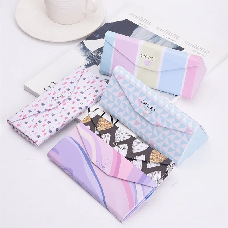 2019 Kawaii Top-grade PU Spectacle Cases for Eyeglasses Fashion Folding Sunglasses Box Bag Portable Triangle Eyewear Protector
2019 Kawaii Top-grade PU Spectacle Cases for Eyeglasses Fashion Folding Sunglasses Box Bag Portable Triangle Eyewear Protector