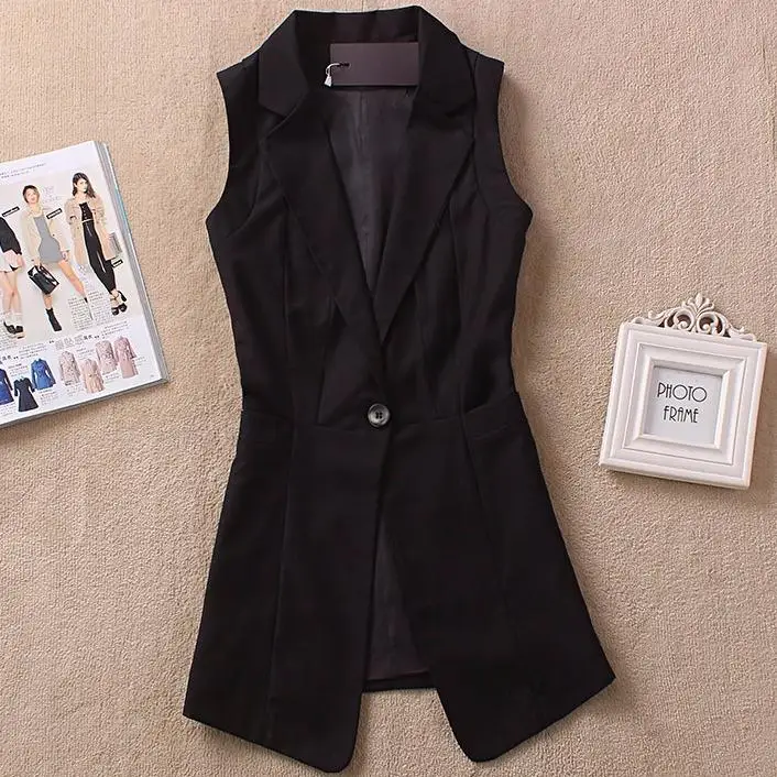 Long V-NECK Single Button Sleeveless Blazer West Jackets Office Lady PLUS SIZE 3xl
Long V-NECK Single Button Sleeveless Blazer West Jackets Office Lady PLUS SIZE 3xl