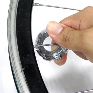 TAIWAN Super B round O-shaped bike bicycle spoke wrench (Fits 7 sizes of spokes 9 to 15 gauge) for spoke tension adjustment
TAIWAN Super B round O-shaped bike bicycle spoke wrench (Fits 7 sizes of spokes 9 to 15 gauge) for spoke tension adjustment