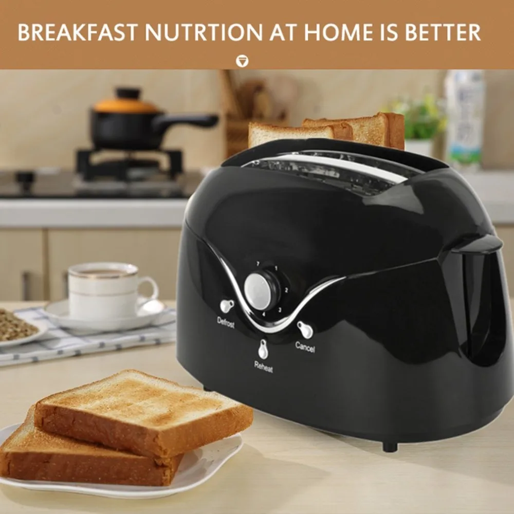 Toaster 2 Slices Home Multi-function Automatic Stainless Steel Browning Control Breakfast Machine Kitchen Tool
Toaster 2 Slices Home Multi-function Automatic Stainless Steel Browning Control Breakfast Machine Kitchen Tool