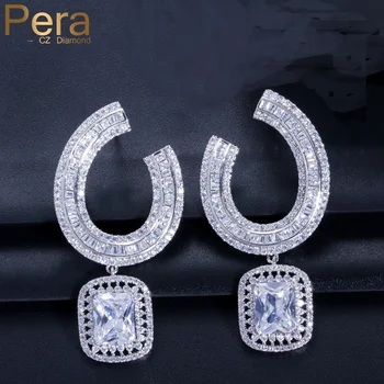 Pera CZ Top Quality Silver Color Fashion Jewelry For Women Big Square Stone Long Dropping Dangle Cubic Zirconia Earrings E161
Pera CZ Top Quality Silver Color Fashion Jewelry For Women Big Square Stone Long Dropping Dangle Cubic Zirconia Earrings E161
