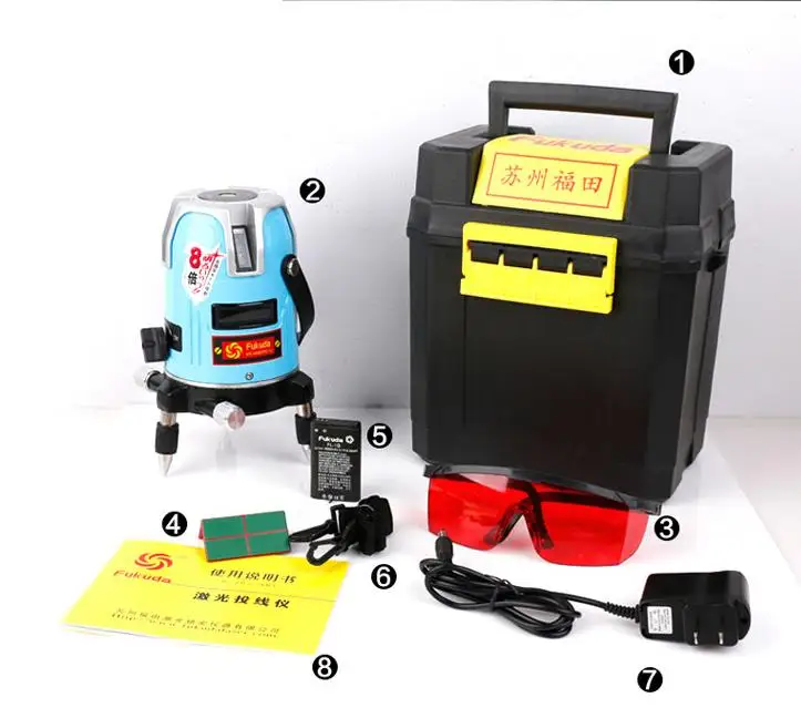 Free shipping Fukuda 360 degree Self-Leveling Cross-Line Laser with Plumb Beam 5 lines 4v1h
Free shipping Fukuda 360 degree Self-Leveling Cross-Line Laser with Plumb Beam 5 lines 4v1h