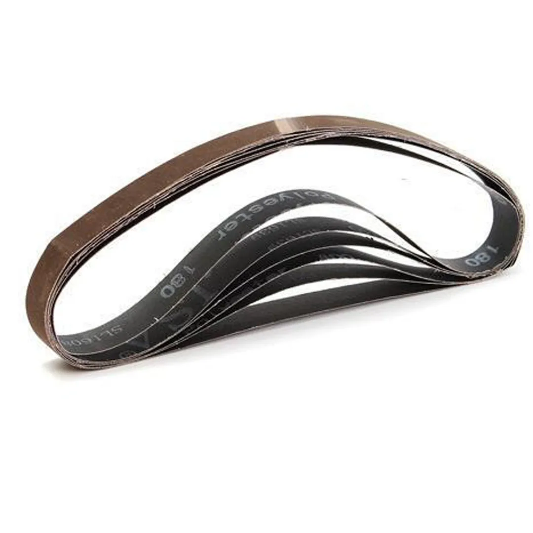 6pcs 1''x30'' 180/240/320/400/600/800Grit Sanding Belts Set Sander Power Tools 25*762mm