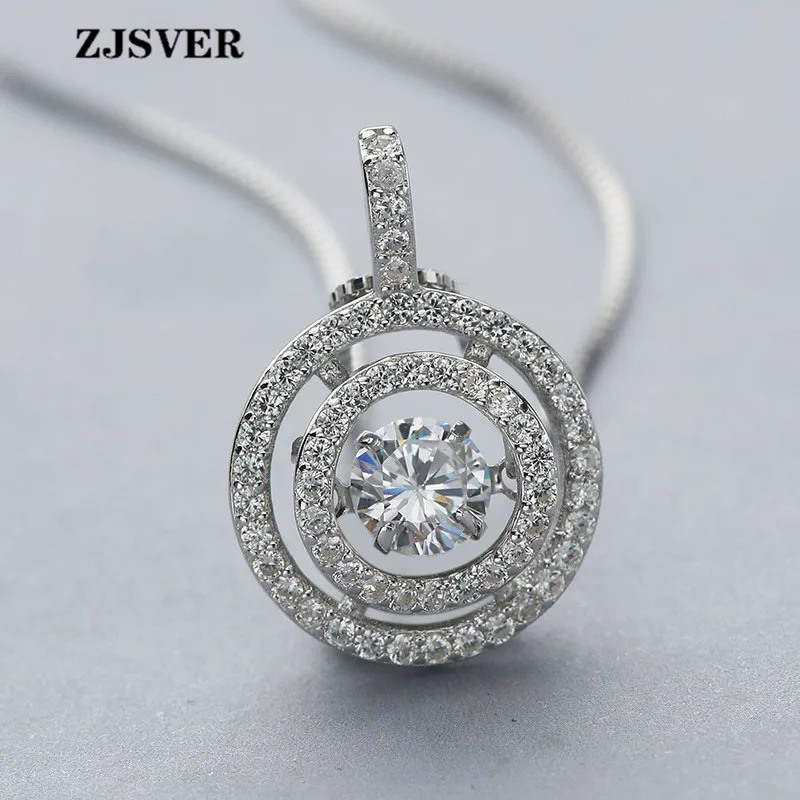 ZJSVER Fine Jewelry 925 Sterling Silver Box Chain Necklace Micro-inlay Crystal Double Circle Pendant Fashion Women Necklace Gift
ZJSVER Fine Jewelry 925 Sterling Silver Box Chain Necklace Micro-inlay Crystal Double Circle Pendant Fashion Women Necklace Gift