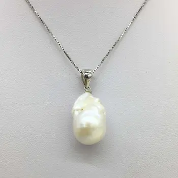 Natural white AA Baroque Big Reborn Keshi Pearl Pendant Tibetan Silver Chain Necklace 18" 18-25MM
Natural white AA Baroque Big Reborn Keshi Pearl Pendant Tibetan Silver Chain Necklace 18" 18-25MM