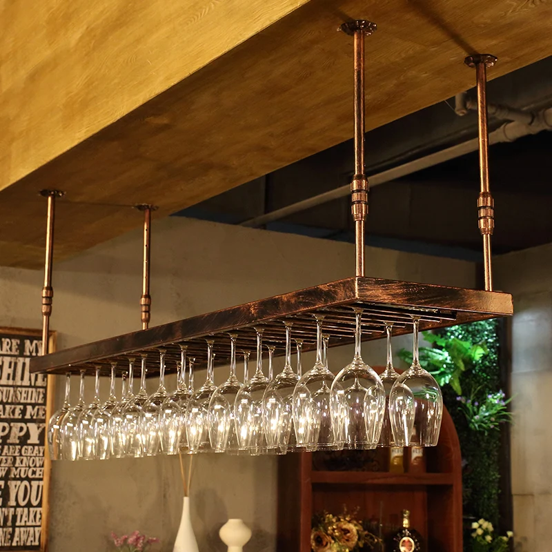 60-100cm Wrought iron wine rack wine glass rack wall hanging cup holder Bar Under Cabinet Display Hanging Shelf Stemware
60-100cm Wrought iron wine rack wine glass rack wall hanging cup holder Bar Under Cabinet Display Hanging Shelf Stemware