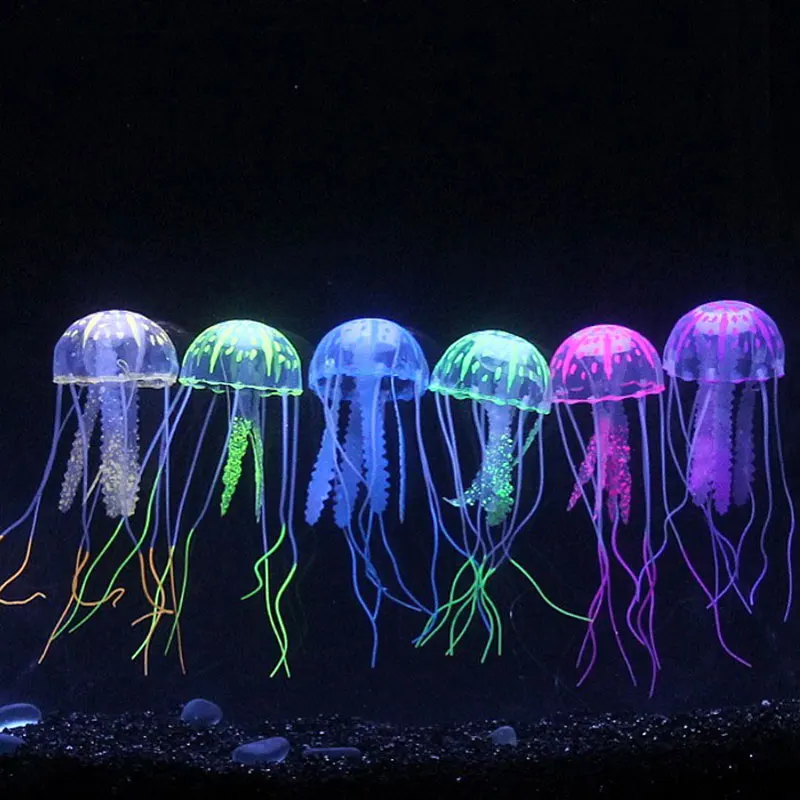 

1 Pcs Various Colors Simulation Fluorescent Jellyfish Aquarium Fish Goldfish Tank Accessories Artificial Jellyfishes