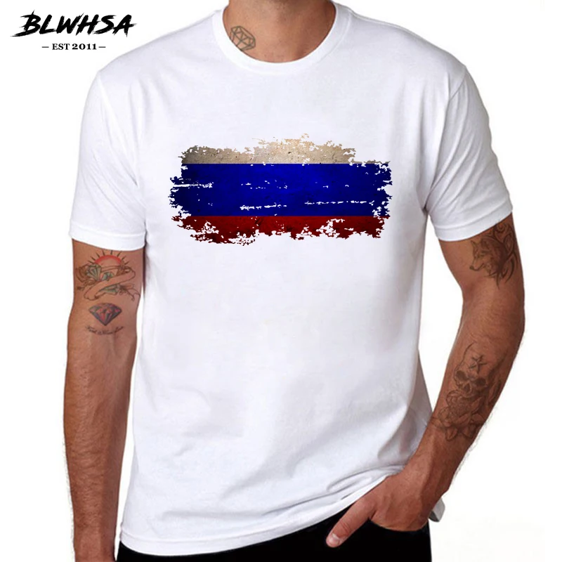 BLWHSA Russia Flag Printing T shirt Men Casual Fashion Short Sleeve Summer T-shirts Cool Men Russian flag Funny Tees
BLWHSA Russia Flag Printing T shirt Men Casual Fashion Short Sleeve Summer T-shirts Cool Men Russian flag Funny Tees