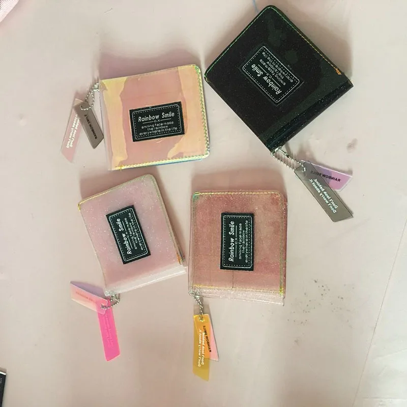 Creative Casual Shiny Clear Wallet Women Men Student Purses Fashion Summer PVC Transparent Photo Picture Sticker DIY Wallets Bag
Creative Casual Shiny Clear Wallet Women Men Student Purses Fashion Summer PVC Transparent Photo Picture Sticker DIY Wallets Bag