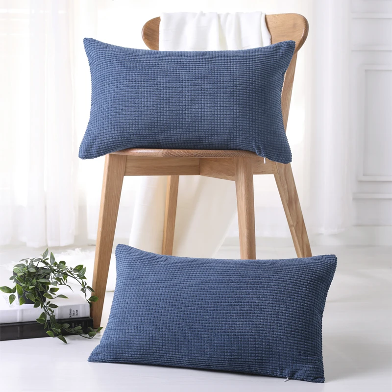 PHF Corduroy Corn Polyester Decorative Throw Pillow Case Navy Blue Lumbar Pillow Couch Sofa Bed Comfortable 2 PcsCojines 30x50
PHF Corduroy Corn Polyester Decorative Throw Pillow Case Navy Blue Lumbar Pillow Couch Sofa Bed Comfortable 2 PcsCojines 30x50