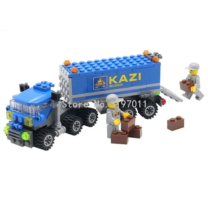 

Kazi 6409 City Blue Dumper Truck Model Building Block Loader Sets 163pcs Lepin Mini Bricks Educational DIY Construction Toys
