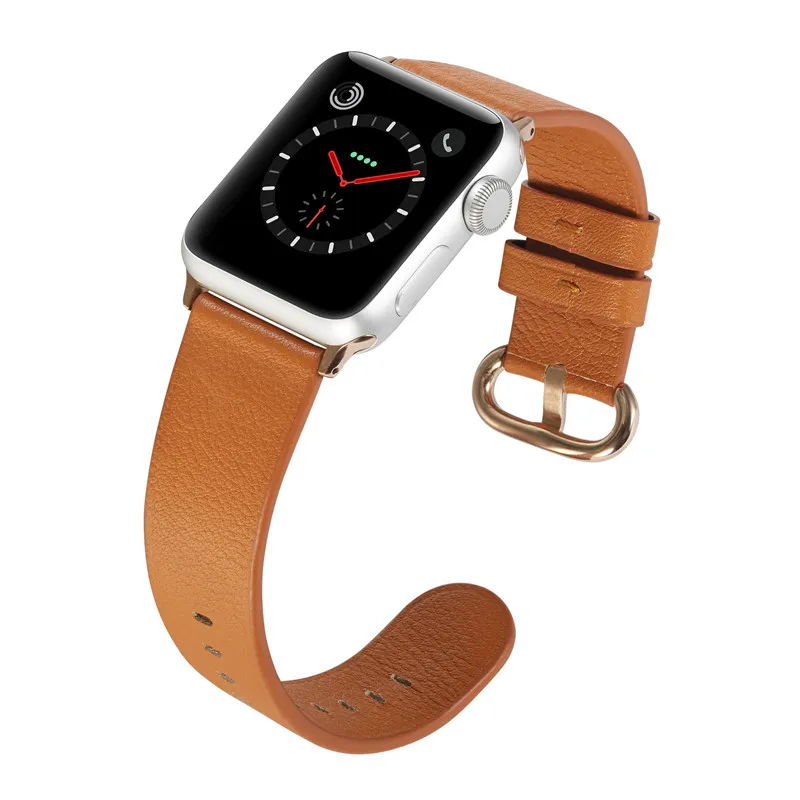 Ремешок из натуральной кожи для Apple Watch Band 44 мм 40 42 38 мм|Ремешки часов| |