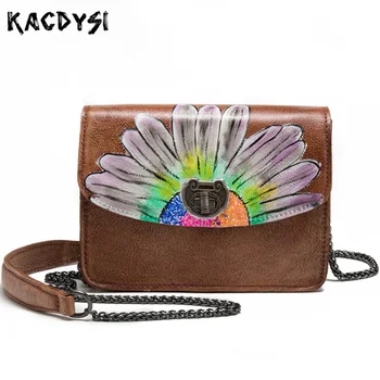 Handmade Genuine leather Women Shoulder Bags Hand Painted Flower Design Crossbody Bag Vintage Lady Messenger Small Satchel Purse
Handmade Genuine leather Women Shoulder Bags Hand Painted Flower Design Crossbody Bag Vintage Lady Messenger Small Satchel Purse
