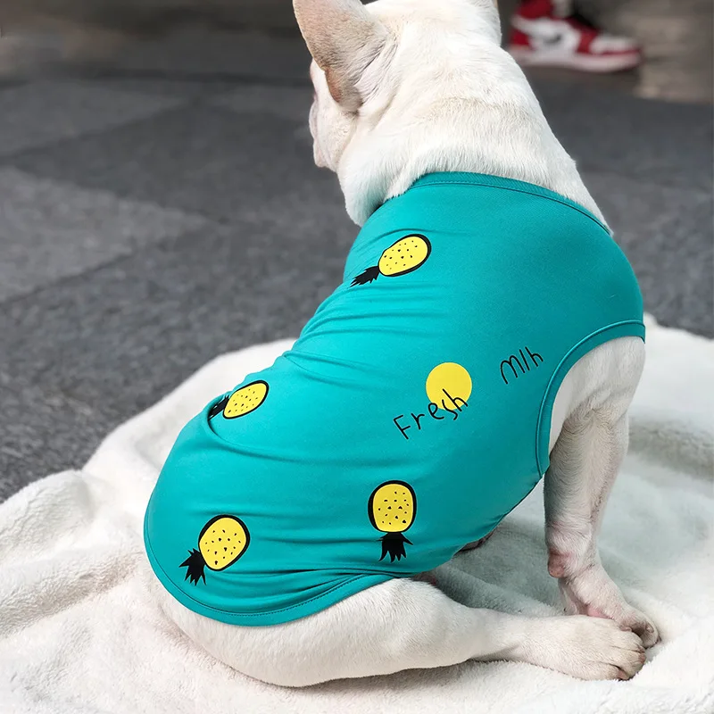 Dog Clothes Summer Thin Section Fruit Print Casual Sports Wind Pet Clothing Law Teddy Pet Clothing Bomei Than Bear Puppies Small
Dog Clothes Summer Thin Section Fruit Print Casual Sports Wind Pet Clothing Law Teddy Pet Clothing Bomei Than Bear Puppies Small