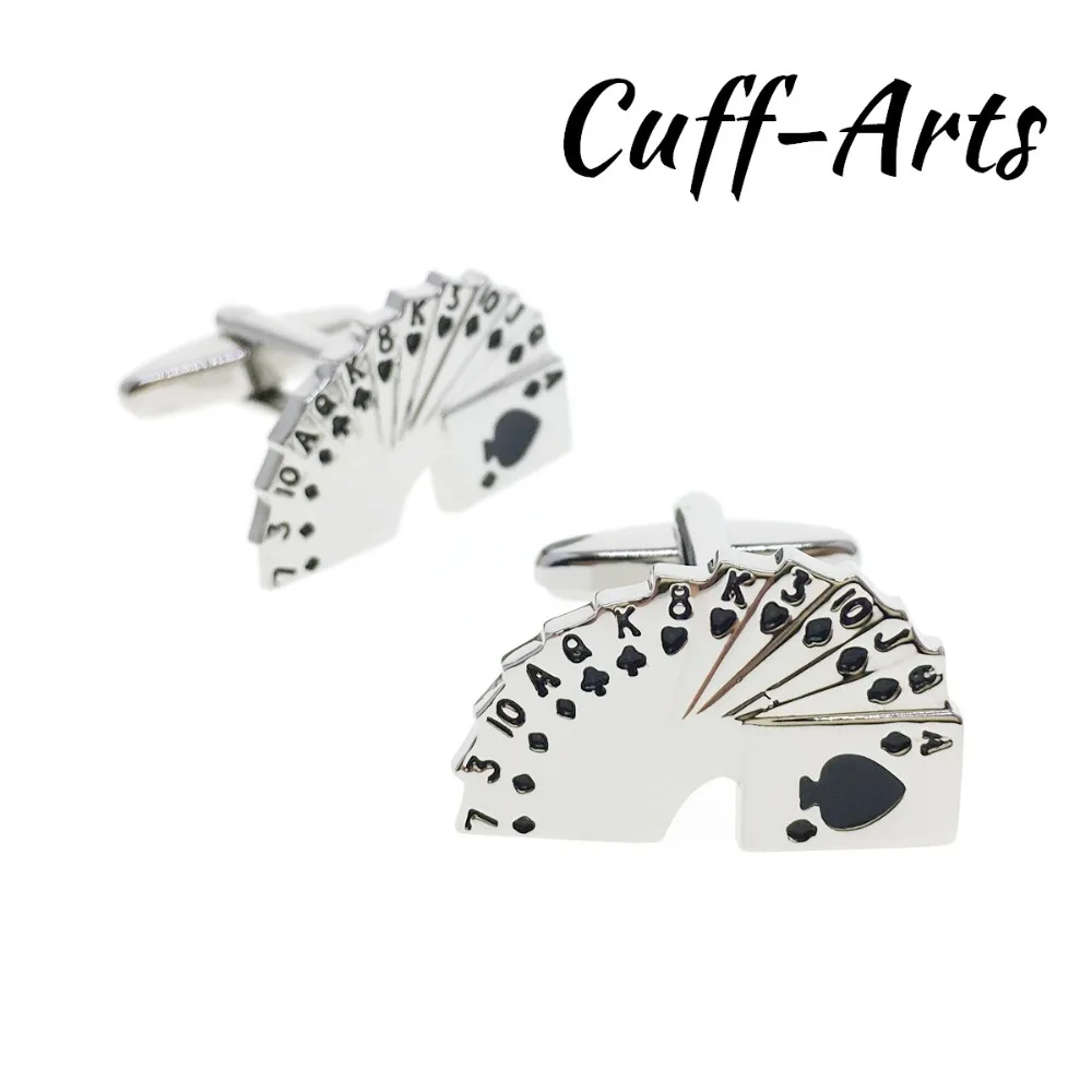 Cufflinks for Men Cards Casino Gamblers Mens Cuff Jewelry Gifts Vintage Gemelos by Cuffarts C10333 | Украшения и аксессуары