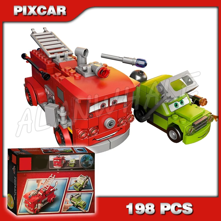 198pcs New Pixar Cars Red's Water Rescue 10013 Model Building Blocks Children Toys Fire Engine Bricks Compatible With Lego
198pcs New Pixar Cars Red's Water Rescue 10013 Model Building Blocks Children Toys Fire Engine Bricks Compatible With Lego
