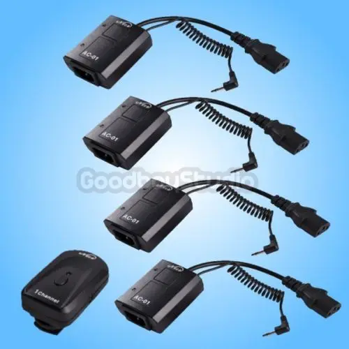 AC-01B Wireless Remote Radio Strobe Flash Trigger (1X Transmitter + 4X Receiver)
AC-01B Wireless Remote Radio Strobe Flash Trigger (1X Transmitter + 4X Receiver)