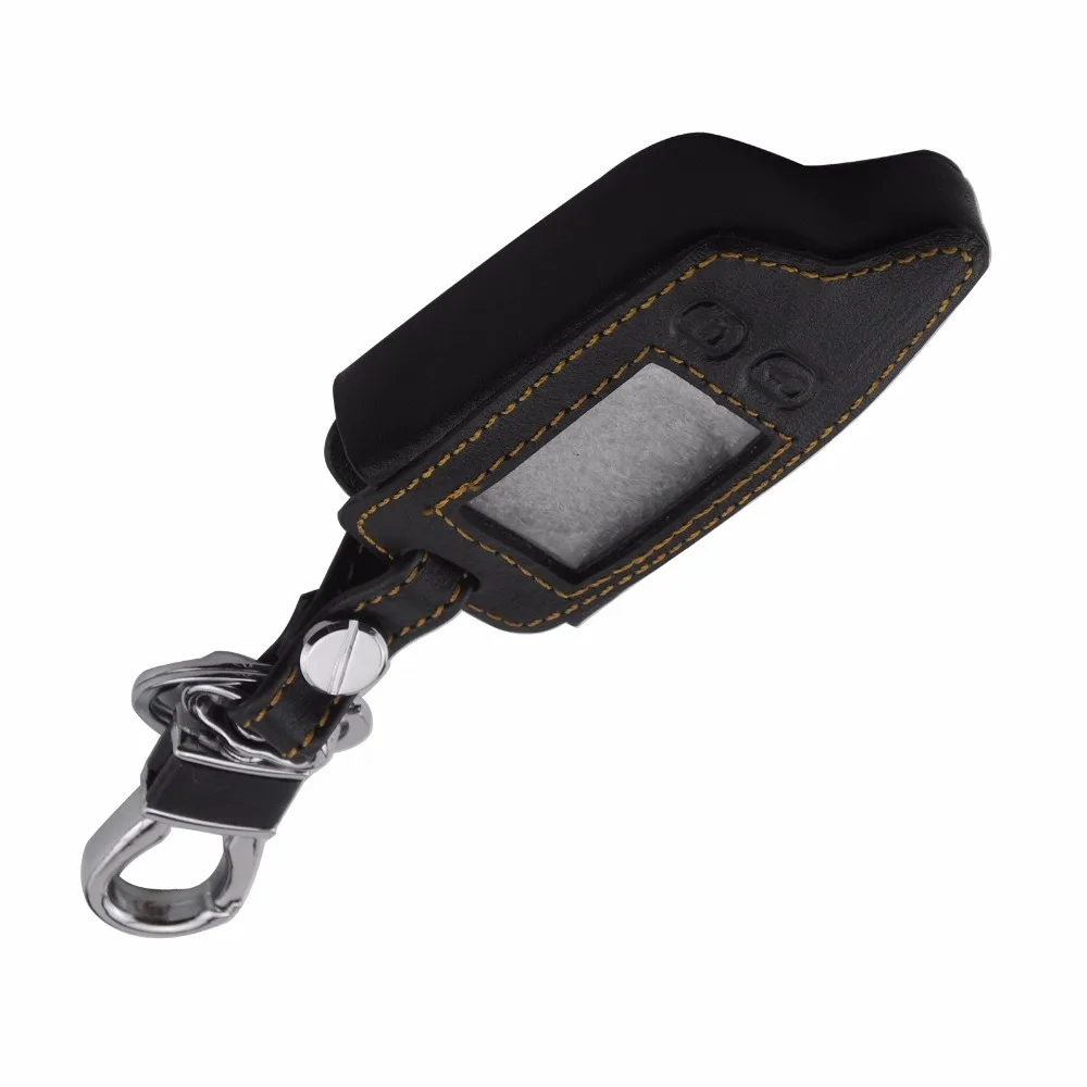 Leather Key Cover Case For Tomahawk TW9010 Two Way Alarm System LCD Remote Controller Car Alarm Keychain Key Bag Car Styling
Leather Key Cover Case For Tomahawk TW9010 Two Way Alarm System LCD Remote Controller Car Alarm Keychain Key Bag Car Styling