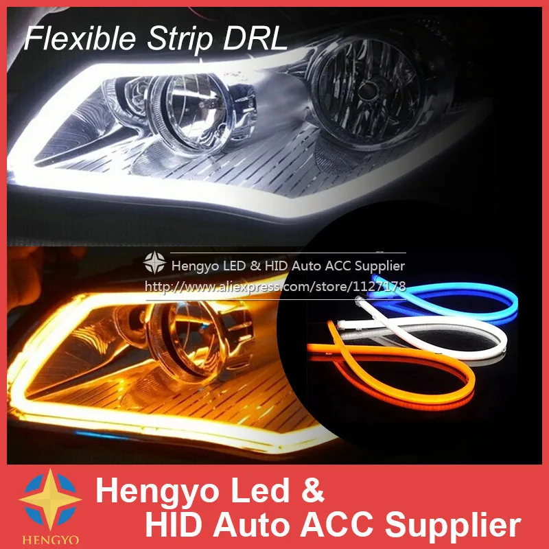 2 X 60cm DIY Amber Color Flexible Strip Turn Signal Tube Angel Eye DRL LED Daytime Running Head Headlight Light
2 X 60cm DIY Amber Color Flexible Strip Turn Signal Tube Angel Eye DRL LED Daytime Running Head Headlight Light