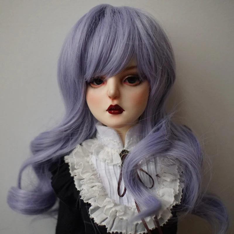 

Sd/bjd Dolls Wigs Violet purple color for 1/3 BJD doll hair suit for head size of 22-24CM