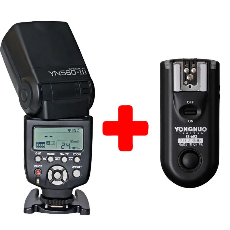 Yongnuo YN-560 III YN560 III With RF-603 Single Transmitter for Nikon hot shoe camera
Yongnuo YN-560 III YN560 III With RF-603 Single Transmitter for Nikon hot shoe camera