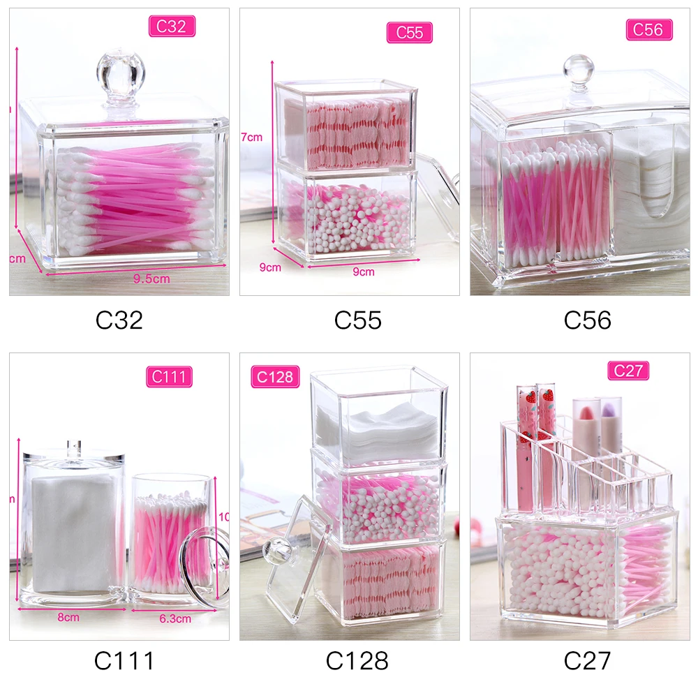 Empty Clear Acrylic Organizer Cotton Pads Cotton Swab Holder Storage Box Transparent desktop Cosmetic Makeup Organizer Case
Empty Clear Acrylic Organizer Cotton Pads Cotton Swab Holder Storage Box Transparent desktop Cosmetic Makeup Organizer Case