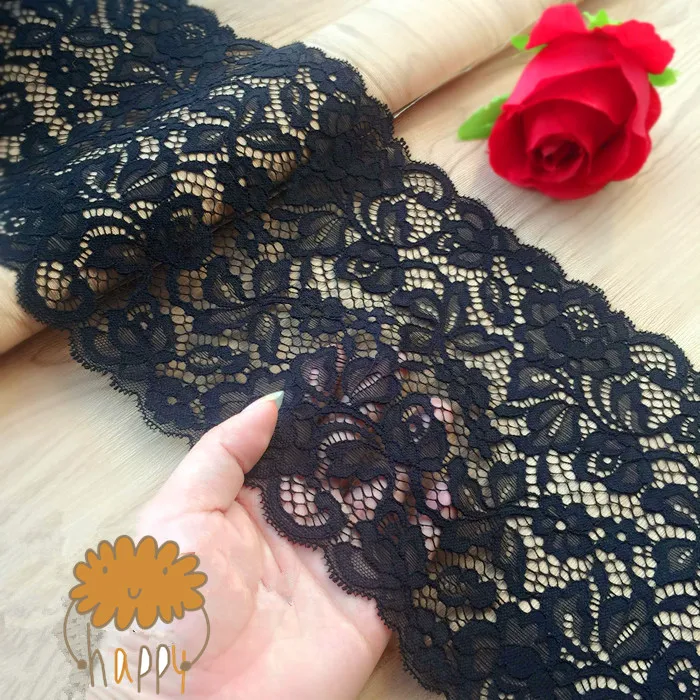 18cm Width large Black Elastic Lace Trim Underwear Elastic Stretch Lace Trimmings Diy Sewing Garment Trims
18cm Width large Black Elastic Lace Trim Underwear Elastic Stretch Lace Trimmings Diy Sewing Garment Trims