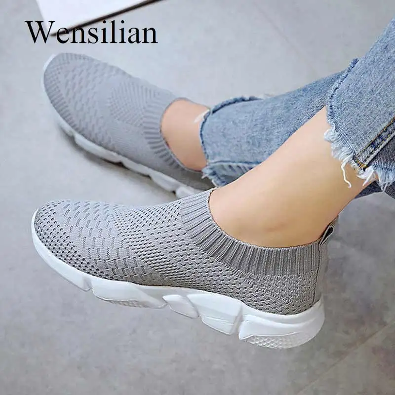 Fashion Sneakers Women Trainers Vulcanized Shoes Air Mesh Breathable Slip on Socks Shoes White Sneakers Black Zapatillas Mujer
Fashion Sneakers Women Trainers Vulcanized Shoes Air Mesh Breathable Slip on Socks Shoes White Sneakers Black Zapatillas Mujer
