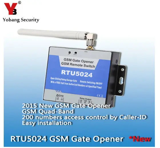 YobangSecurity RTU5024 GSM Gate Opener Relay Switch 200 Users Wireless Door Opener by Free Call SMS Remote Control
YobangSecurity RTU5024 GSM Gate Opener Relay Switch 200 Users Wireless Door Opener by Free Call SMS Remote Control