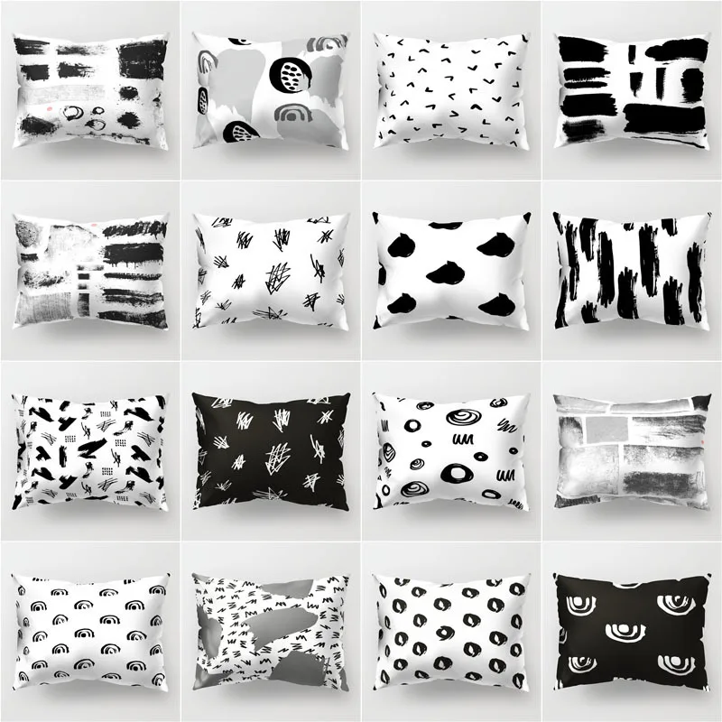Geometric black coffee polyester printed pillow cover rectangular sofa lumbar cushion cover car chair 50x30cm waist pillowcase
Geometric black coffee polyester printed pillow cover rectangular sofa lumbar cushion cover car chair 50x30cm waist pillowcase
