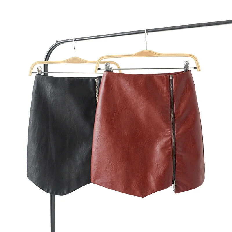 2019 Autumn Winter Women Fashion A-Line Faux Leather PU Mini Empire Skirts Office Lady Asymmetrical Zipper High Waist Zip Skirt
2019 Autumn Winter Women Fashion A-Line Faux Leather PU Mini Empire Skirts Office Lady Asymmetrical Zipper High Waist Zip Skirt