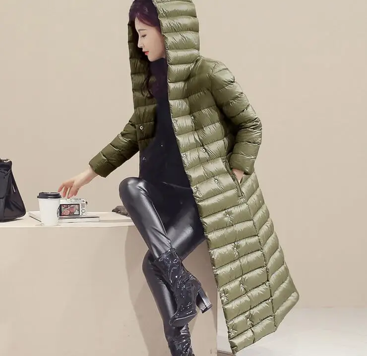 Womans Ultra Light Down Jackets Slim Hooded Extra Long Women White Duck Down Padded Coats Warm Duck Down Parkas With Belt
Womans Ultra Light Down Jackets Slim Hooded Extra Long Women White Duck Down Padded Coats Warm Duck Down Parkas With Belt