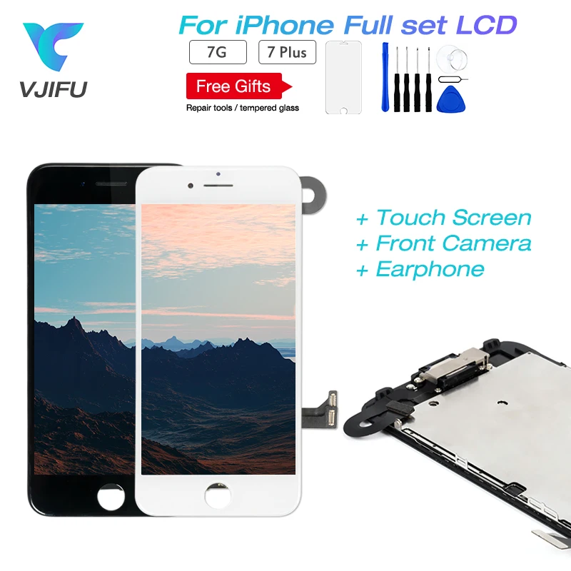 1 шт. полный комплект дисплей для iPhone 7 Plus сенсорный экран дигитайзер в сборе