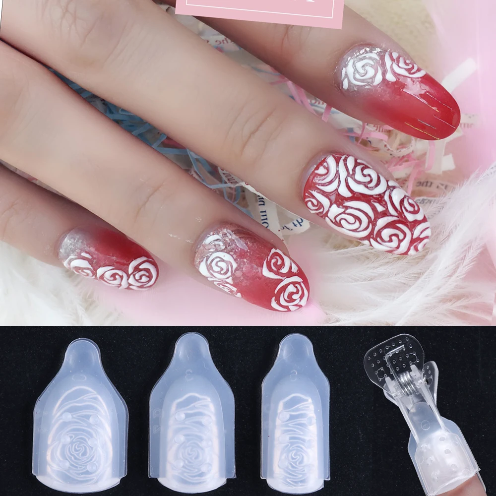 3D Acrylic Nail Mold Durable Silicone Nail Carving Stamping for UV Gel Tips Plate Mould Manicure Decoration Nail Art Tool TR1021
3D Acrylic Nail Mold Durable Silicone Nail Carving Stamping for UV Gel Tips Plate Mould Manicure Decoration Nail Art Tool TR1021