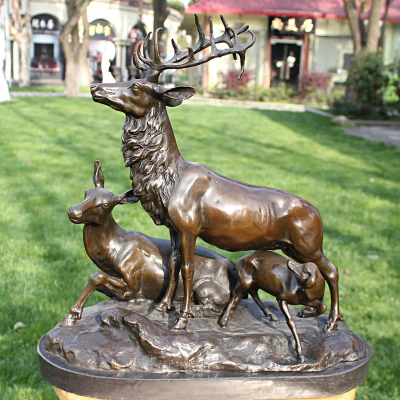 Happy family handicraft bronze sculpture like decoration Home Furnishing deer copper ornaments business gift ornaments
Happy family handicraft bronze sculpture like decoration Home Furnishing deer copper ornaments business gift ornaments