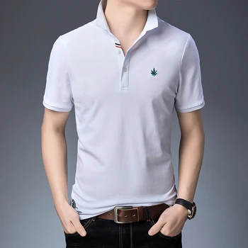 2019 New Polo Shirt Men Maple Leaf Embroidery Cotton Breathable Turn-down collar Short Sleeve aeronautica militar Clothing G1932
2019 New Polo Shirt Men Maple Leaf Embroidery Cotton Breathable Turn-down collar Short Sleeve aeronautica militar Clothing G1932
