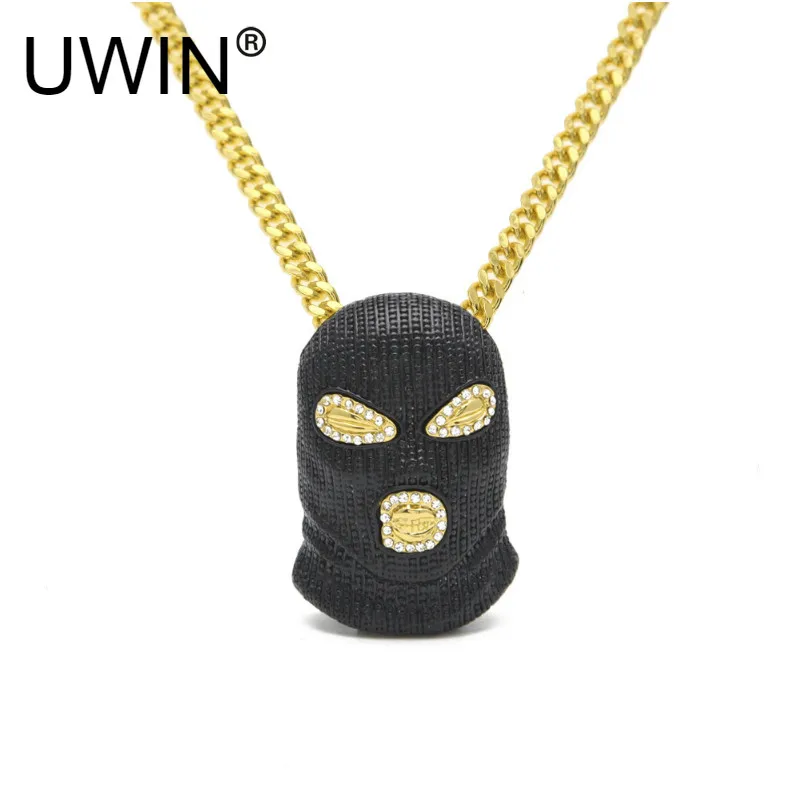 UWIN Men Hip Hop Pendant Alloy Gold Color Punk Style With Rhinestone Black CSGO Mask Head Charm Pendants Necklace Chain Jewelry
UWIN Men Hip Hop Pendant Alloy Gold Color Punk Style With Rhinestone Black CSGO Mask Head Charm Pendants Necklace Chain Jewelry